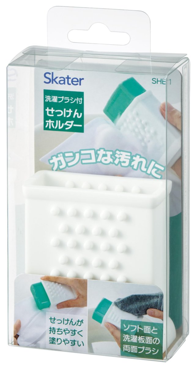 画像1: スケーター（Ｓｋａｔｅｒ） 石けんケース 洗濯ブラシ付き 洗濯 シリコン ＳＨＢ１?Ａ (1)