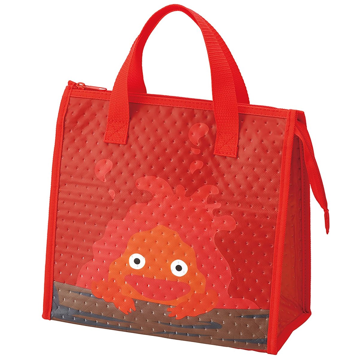 画像1: スケーター（Ｓｋａｔｅｒ） ランチバッグ 不織布 保冷 バッグ ２６．５×２７ｃｍ ジブリ ハウルの動く城 カルシファー ＦＢＣ１?Ａ (1)