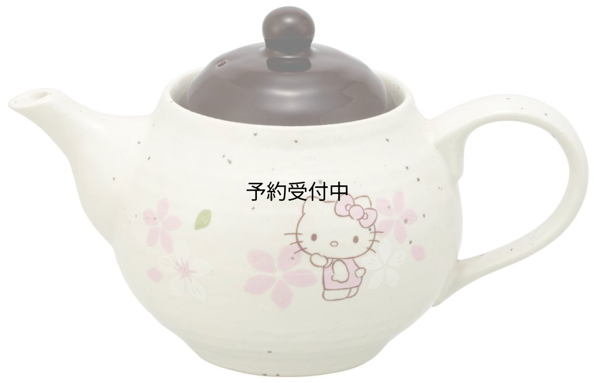 画像1: スケーター（Ｓｋａｔｅｒ） 美濃焼 ポット 急須 ディーポット ４５０ｍｌ ハローキティ さくら サンリオ 直径１１．５ｘ高さ１１．５ｘ横１９．５ｃｍ ＣＨＭＰ１?Ａ (1)