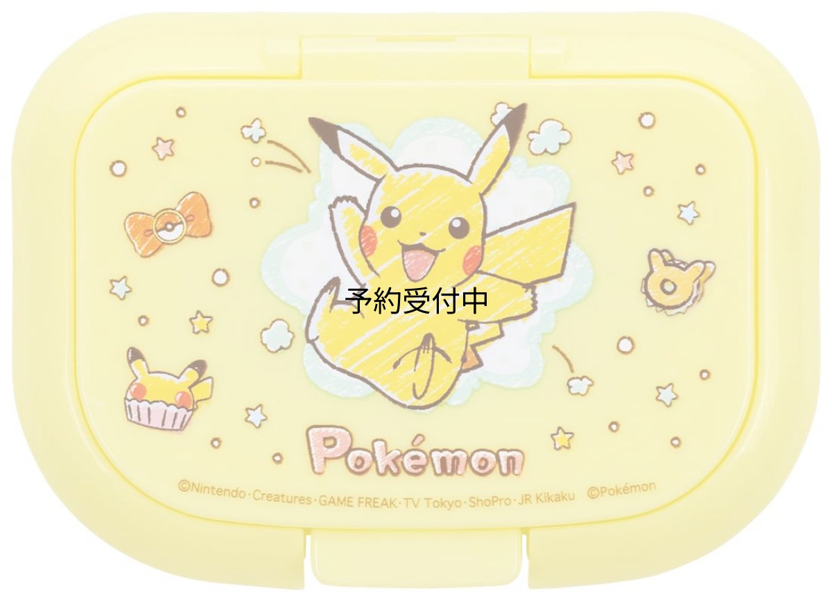 画像1: スケーター（Ｓｋａｔｅｒ） ウェットシート用フタ おしりふき 手口ふきフタ カバー ポケットモンスター ピカチュウ ＷＴＬ１ＡＧ?Ａ (1)