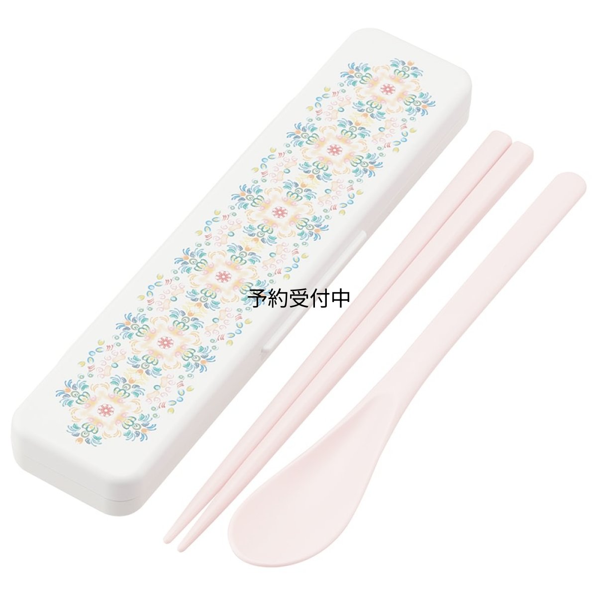 画像1: スケーター（Ｓｋａｔｅｒ） 箸 スプーンセット 弁当 大人用 抗菌 コンビセット １８ｃｍ カチャカチャ鳴らない 日本製 天平文様 夢幻 薄紅 ＣＣＳ３ＳＡＡＧ?Ａ (1)