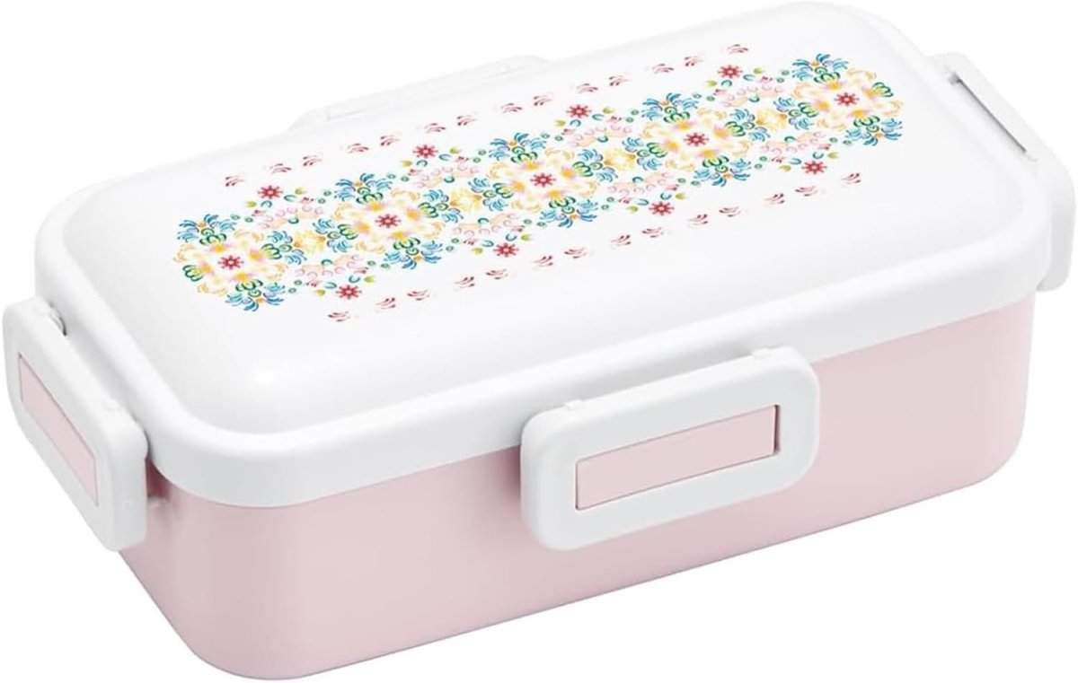 画像1: スケーター（Ｓｋａｔｅｒ） 弁当箱 ５３０ｍｌ １段 女性 日本製 汁漏れしにくい４点ロック ランチボックス 食洗機対応 レンジ対応 天平文様 夢幻 薄紅 ＰＦＬＢ６ＡＧ?Ａ (1)