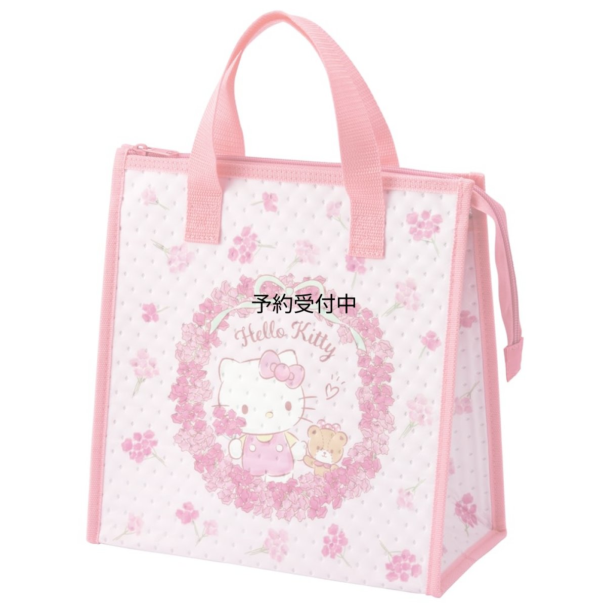 画像1: スケーター（Ｓｋａｔｅｒ） ランチバッグ 不織布 保冷 バッグ ２６．５×２７ｃｍ サンリオ ハローキティ フラワーリース ＦＢＣ１?Ａ (1)