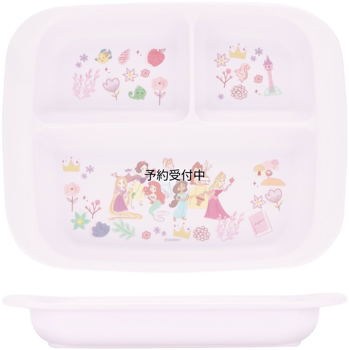 画像1: スケーター（Ｓｋａｔｅｒ） ベビー食器 ランチプレート 子供用 抗菌 プラスチック製 ４７０ｍｌ ディズニー プリンセス ＸＰ７ＡＧ?Ａ (1)