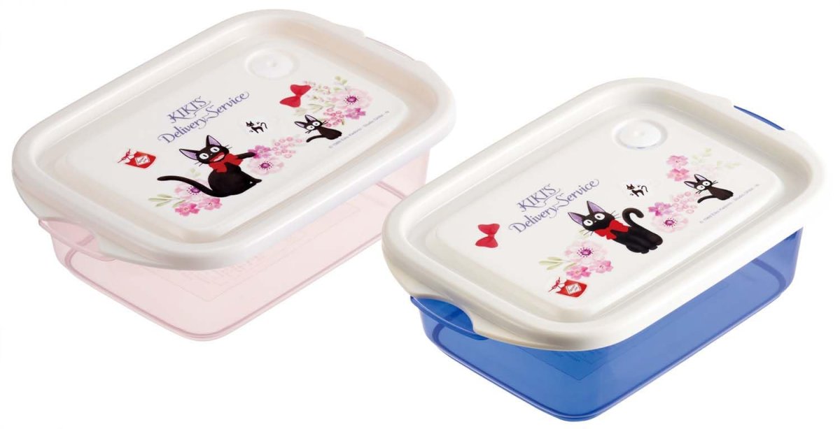 画像1: スケーター（Ｓｋａｔｅｒ） シール容器 ５００ｍｌ ２Ｐ 抗菌 保存容器 スタジオジブリ 魔女の宅急便 フレンチ おかず容器 日本製 ＦＣＮ２ＷＡＧ?Ａ (1)