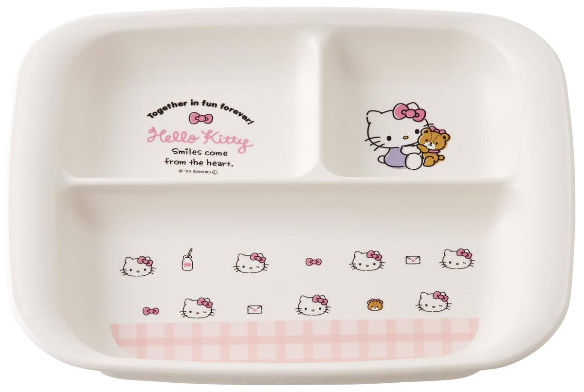 画像1: スケーター（Ｓｋａｔｅｒ） ベビー食器 ランチプレート 子供用 抗菌 プラスチック製 ４７０ｍｌ 子供食器 子供 食器 サンリオ ハローキティ 日本製 ＸＰ７ＡＧ (1)