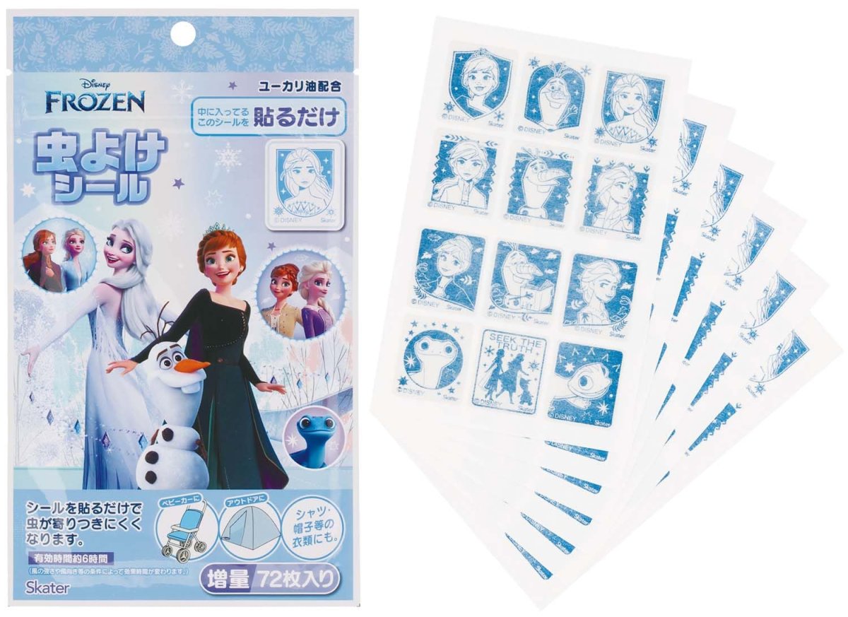 画像1: スケーター（Ｓｋａｔｅｒ） 防虫 虫除け シール ７２枚入 １１．４×１９．５×０．４ｃｍ ディズニー アナと雪の女王 ２ 日本製 ＭＹＰ５?Ａ (1)