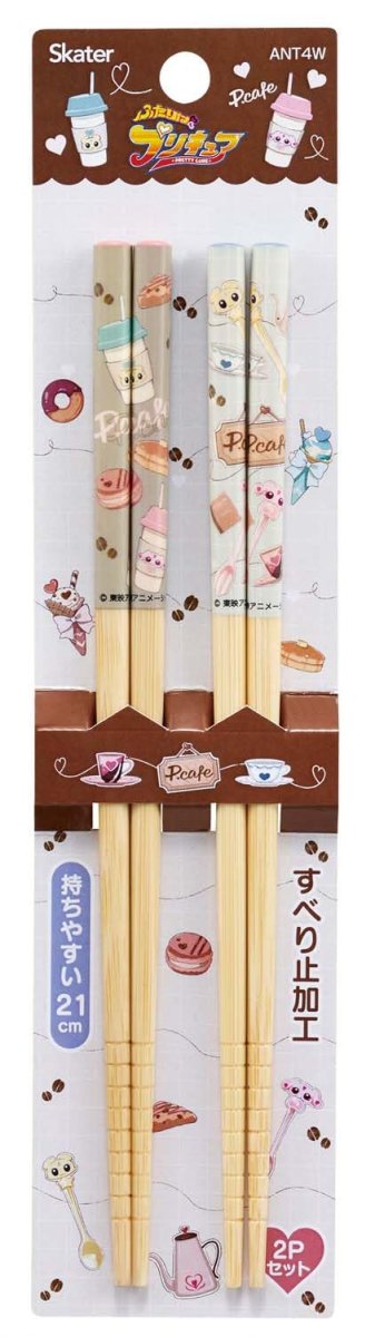 画像1: スケーター（Ｓｋａｔｅｒ） 箸 竹箸 ２１ｃｍ ２膳 ふたりはプリキュア カフェ プリキュア ふたプリ ＡＮＴ４Ｗ?Ａ (1)