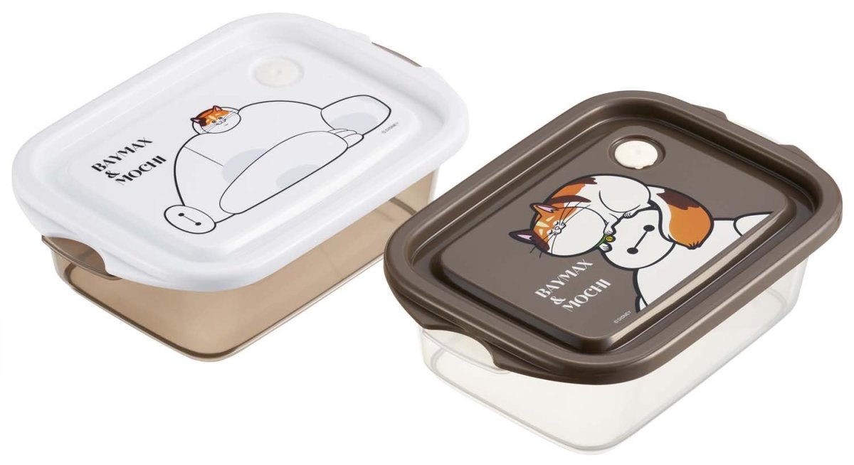 画像1: スケーター（Ｓｋａｔｅｒ） シール容器 ５００ｍｌ ２Ｐ 抗菌 保存容器 ディズニー ベイマックス ＆ モチ おかず容器 日本製 ＦＣＮ２ＷＡＧ?Ａ (1)