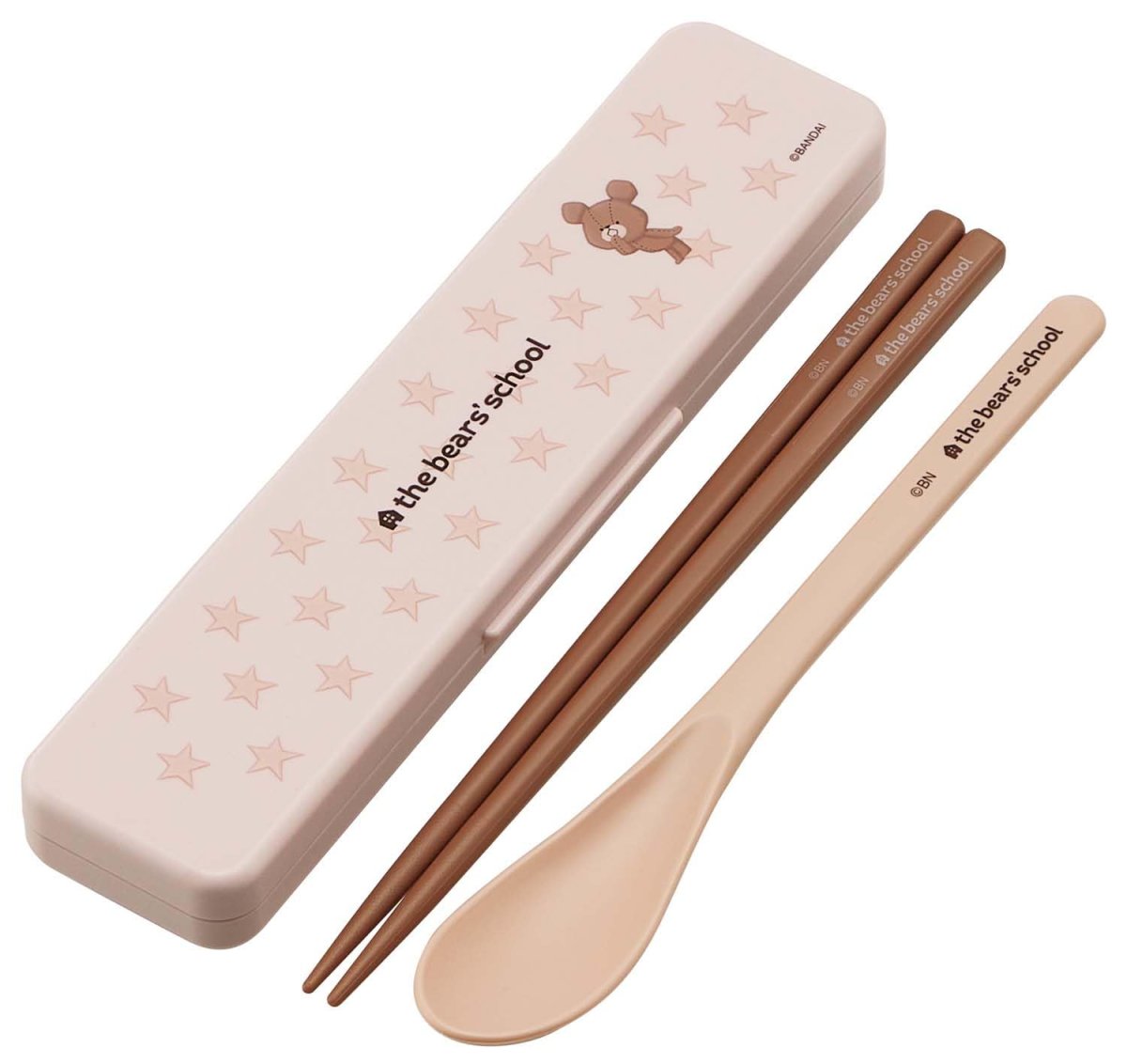 画像1: スケーター（Ｓｋａｔｅｒ） 箸 スプーンセット 弁当 大人用 抗菌 コンビセット １８ｃｍ カチャカチャ鳴らない 日本製 くまのがっこう ココア ＣＣＳ３ＳＡＡＧ?Ａ (1)