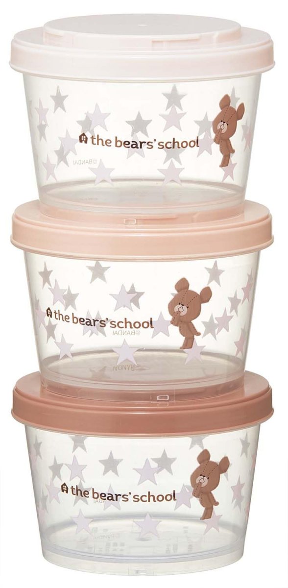 画像1: スケーター（Ｓｋａｔｅｒ） 保存容器 ３個セット ２４０ｍｌ おかず入れ くまのがっこう 日本製 ＳＩＪ３?Ａ (1)