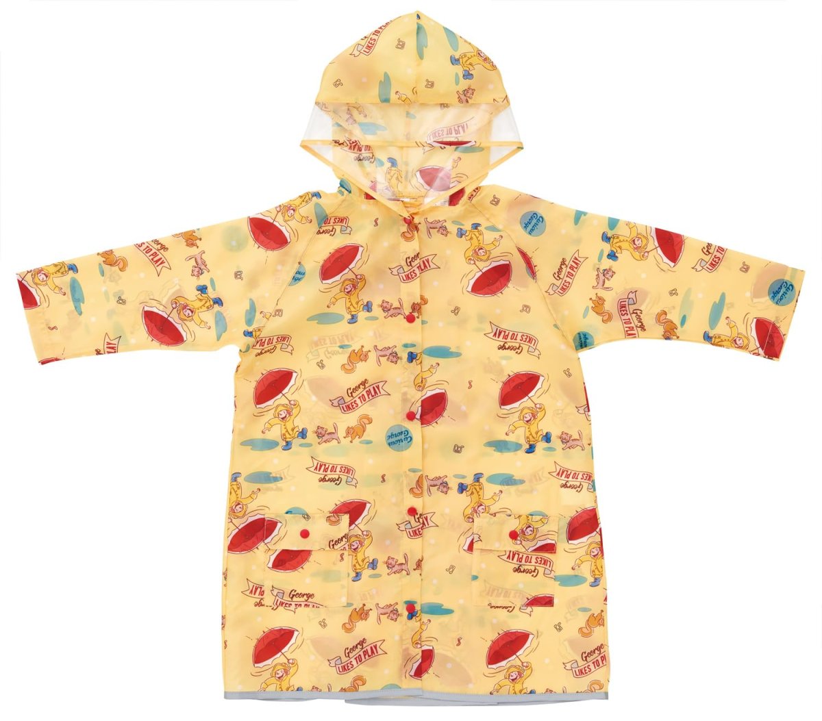 画像1: スケーター（Ｓｋａｔｅｒ） 子供用 レインコート ランドセル リュックを背負ったまま脱着できる 適応身長１１０?１２５ｃｍ おさるのジョージ 男の子 ＲＡＣＯ１Ｍ (1)