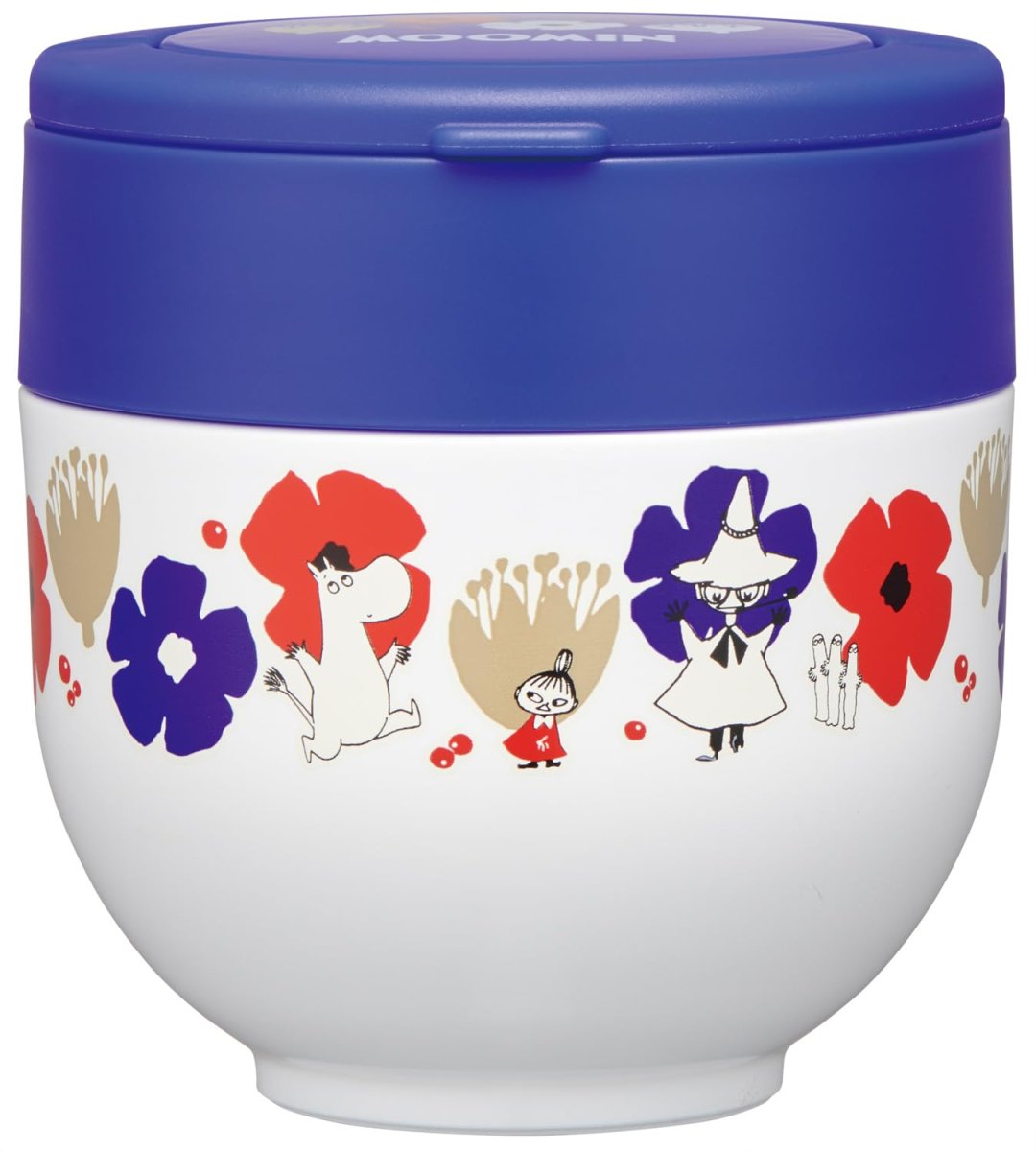 画像1: スケーター（Ｓｋａｔｅｒ） 保温弁当箱 丼ぶり型 ５４０ｍｌ 女性用 ２段 ランチジャー 折りたたみハンドル付 抗菌 ムーミン ＬＤＮＯ６ＡＧ?Ａ (1)