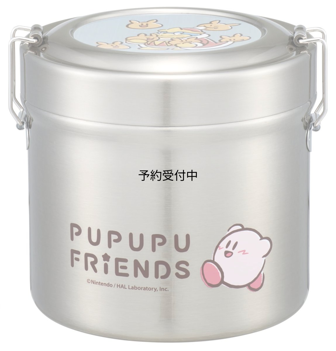 画像1: スケーター（Ｓｋａｔｅｒ） 保温弁当箱 丼ぶり型 ８４０ｍｌ 大容量 男性 ２段 ステンレス ランチジャー 保温保冷 真空断熱構造 星のカービィ フレンズ ＳＴＬＢ２ＡＧ?Ａ (1)
