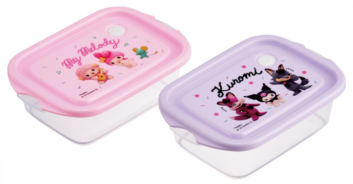 画像1: スケーター（Ｓｋａｔｅｒ） シール容器 ５００ｍｌ 日本製 ２個組 サンリオ マイメロディ＆クロミ Ｎｅｔｆｌｉｘ柄 女の子 ＦＣＮ２Ｗ?Ａ (1)