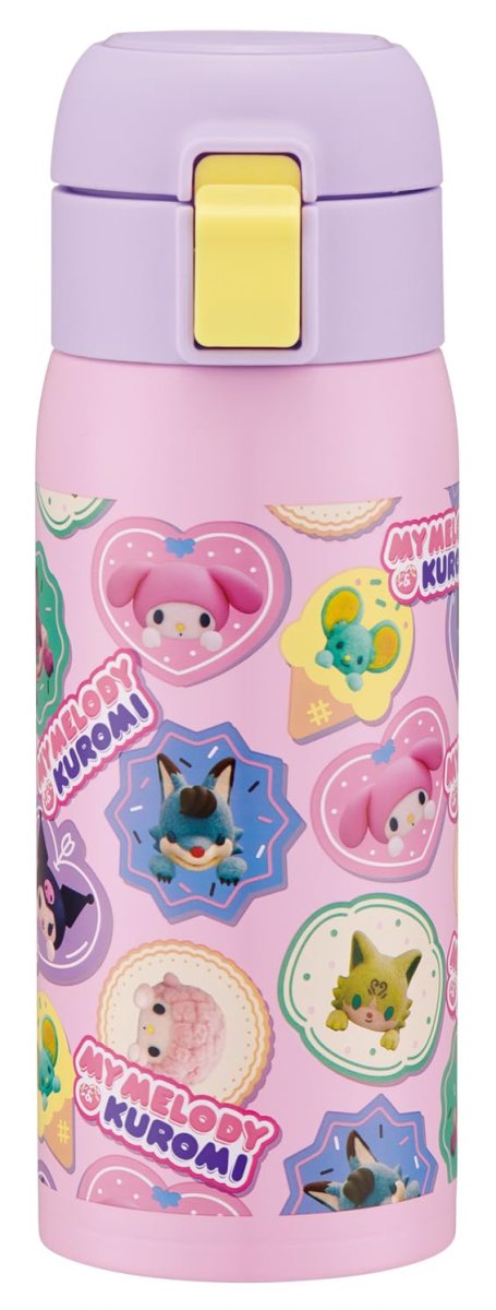 画像1: スケーター（Ｓｋａｔｅｒ） ステンレス ワンタッチ マグボトル 水筒 ３５０ｍｌ 保温 保冷 サンリオ マイメロディ＆クロミ Ｎｅｔｆｌｉｘ柄 女の子 ＳＴＯＴ３?Ａ (1)