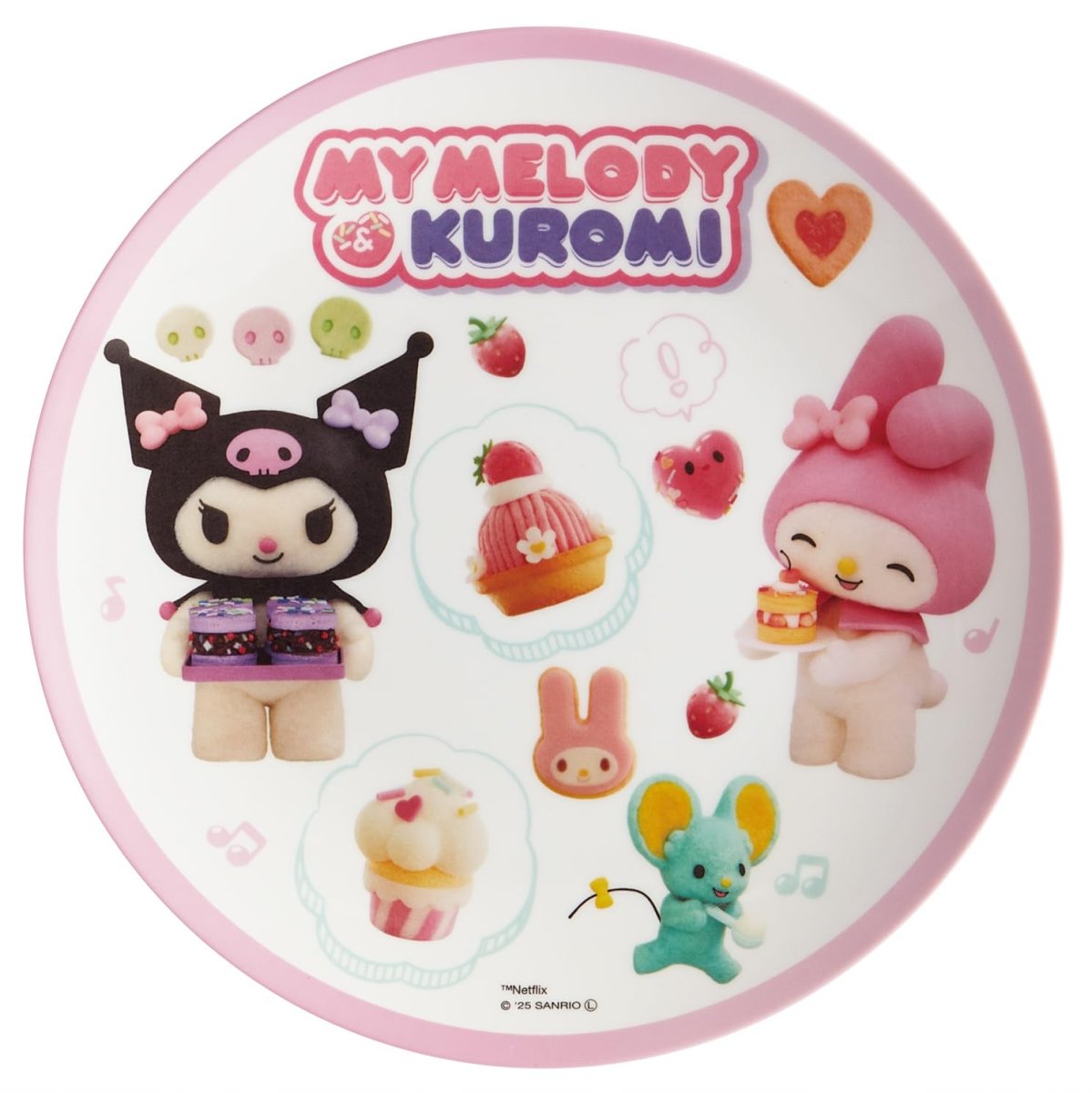 画像1: スケーター（Ｓｋａｔｅｒ） メラミン プレート ２０ｃｍ お皿 皿 サンリオ マイメロディ＆クロミ Ｎｅｔｆｌｉｘ柄 女の子 ＭＰＬ２０Ｐ?Ａ (1)