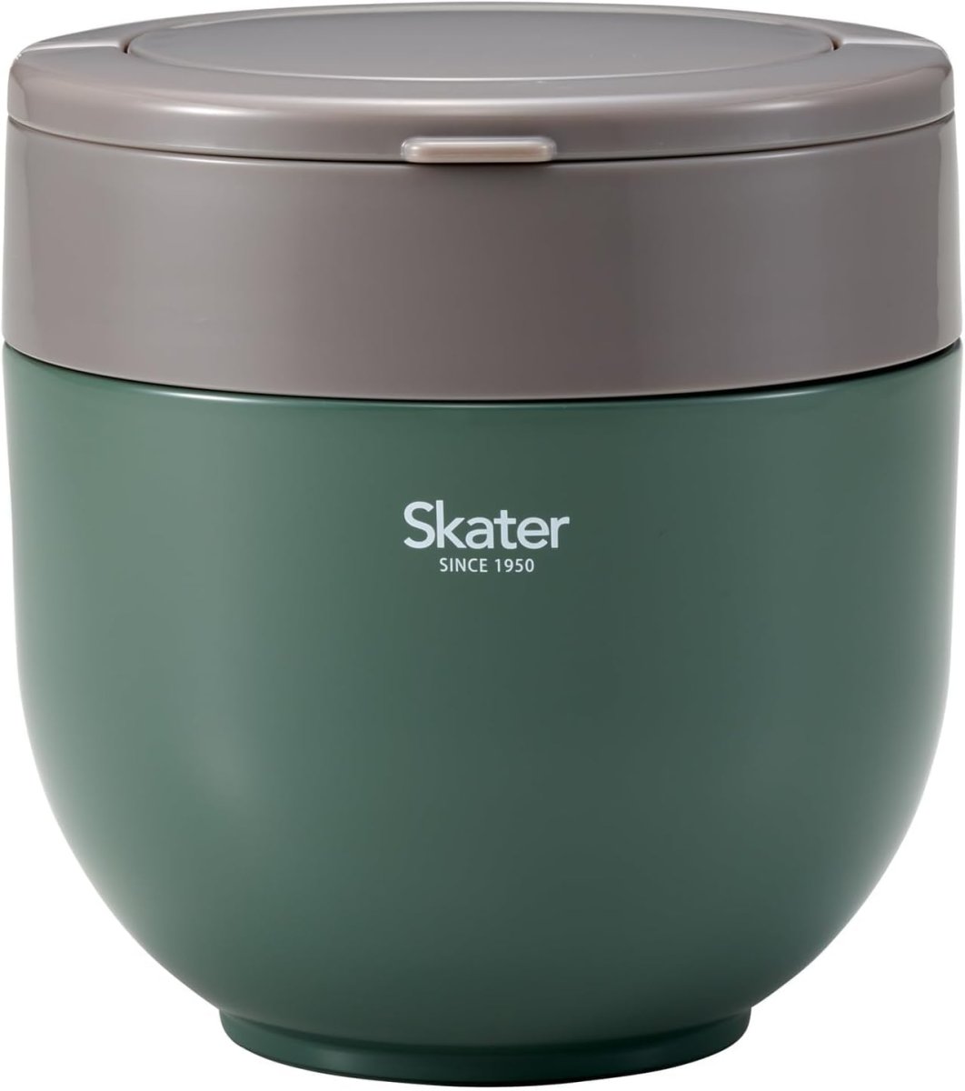 画像1: スケーター（Ｓｋａｔｅｒ） 保温 保冷 丼ぶり ランチジャー 大容量 １２５０ｍｌ 折りたたみハンドル付 抗菌 エバーグリーン ＬＤＮＯ１３ＡＧ (1)