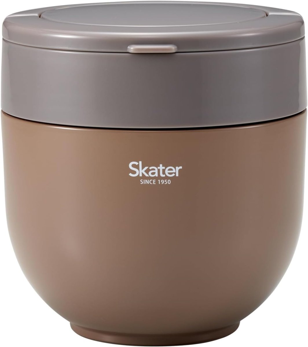 画像1: スケーター（Ｓｋａｔｅｒ） 保温 保冷 丼ぶり ランチジャー 大容量 １２５０ｍｌ 折りたたみハンドル付 抗菌 ナッツブラウン ＬＤＮＯ１３ＡＧ (1)