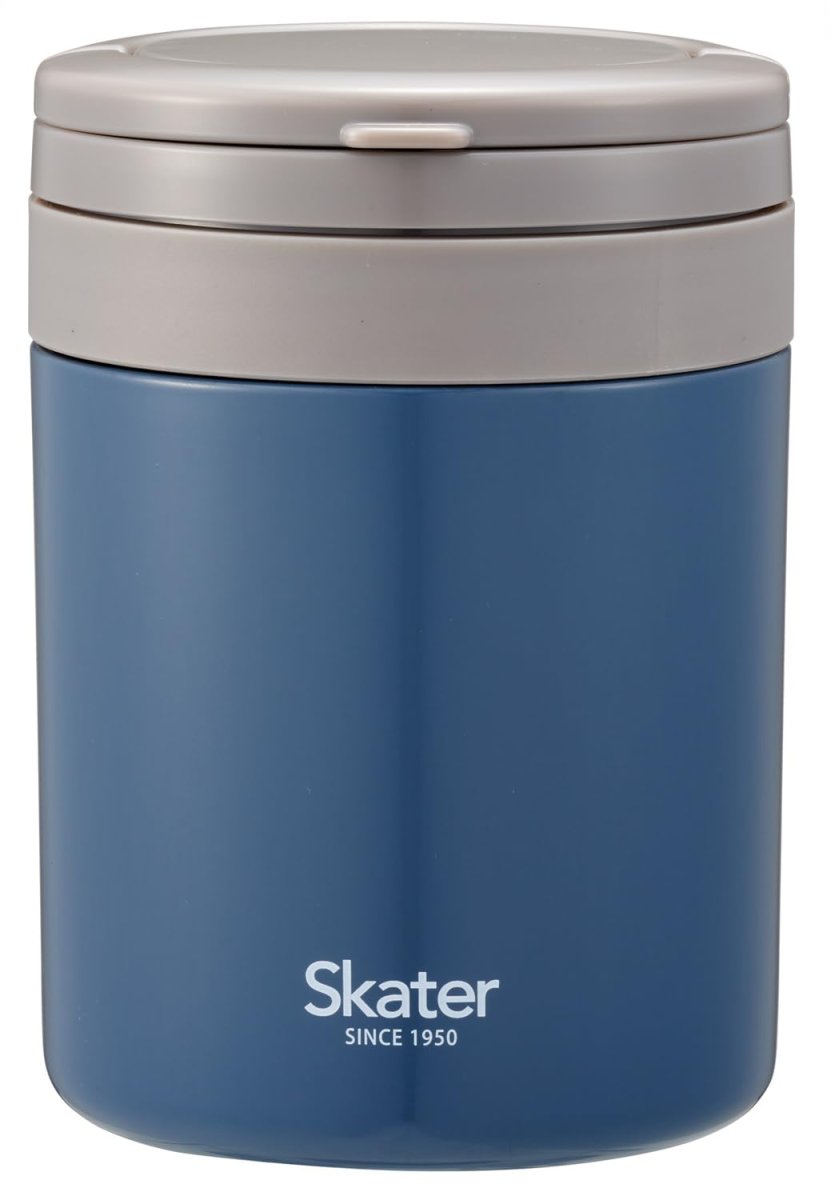 画像1: スケーター（Ｓｋａｔｅｒ） 保温 保冷 スープジャー 大容量 ５００ｍｌ 折りたたみハンドル付 抗菌 アッシュブルー ＬＪＦＯ５ＡＧ６８０２５ (1)