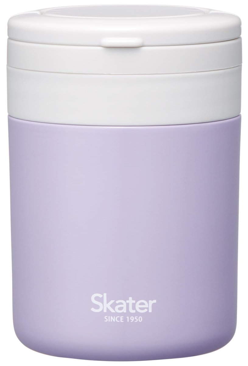 画像1: スケーター（Ｓｋａｔｅｒ） 保温 保冷 スープジャー ３００ｍｌ 折りたたみハンドル付 抗菌 ライラックグレー ＬＪＦＯ３ＡＧ６８０３１ (1)