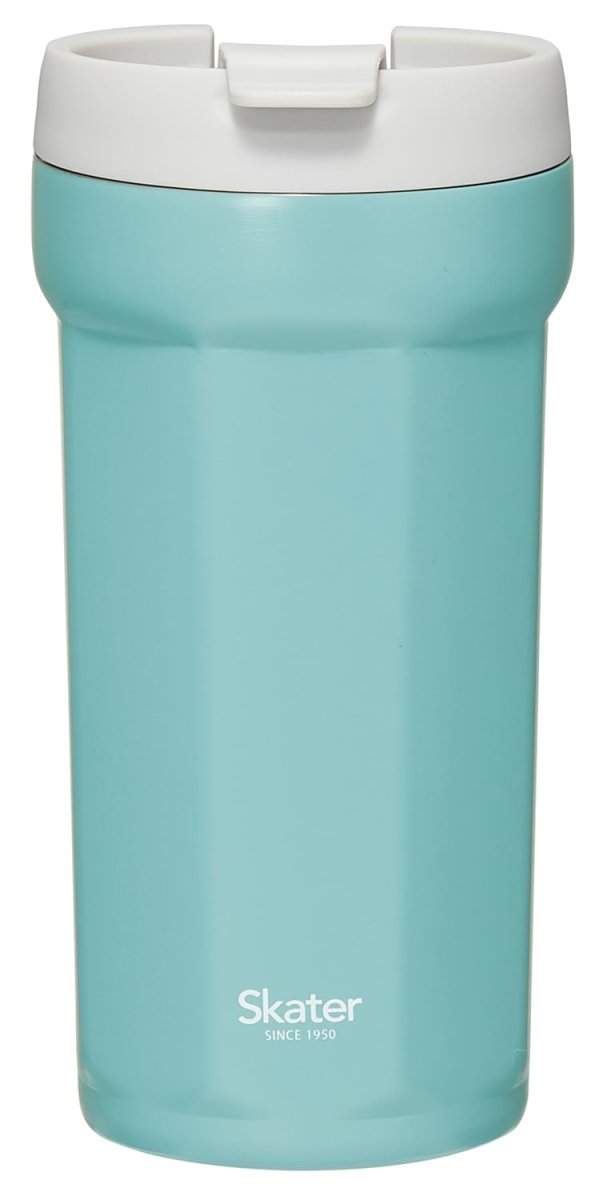 画像1: スケーター（Ｓｋａｔｅｒ） 八角形 蓋付き ステンレス タンブラー ３５０ｍｌ 保温 保冷 真空断熱 フラップロック レイクグリーン ＳＭＶＯ４?Ａ (1)