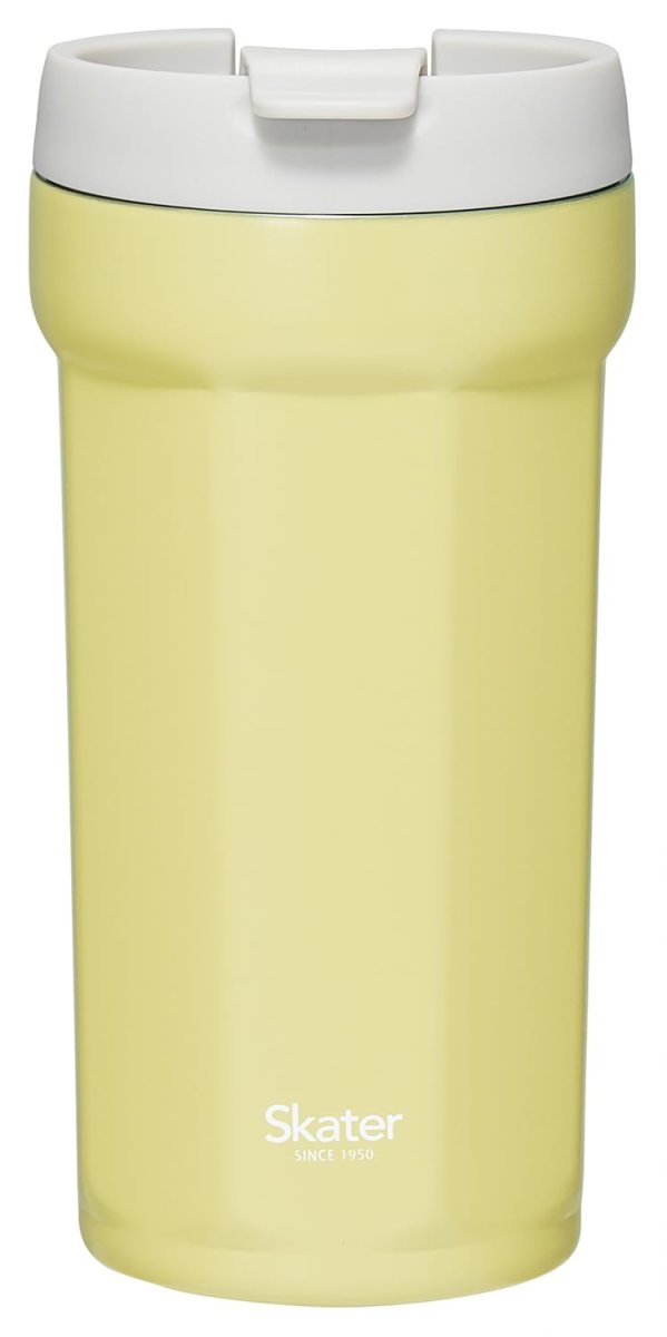 画像1: スケーター（Ｓｋａｔｅｒ） 八角形 蓋付き ステンレス タンブラー ３５０ｍｌ 保温 保冷 真空断熱 フラップロック サフランイエロー ＳＭＶＯ４?Ａ (1)