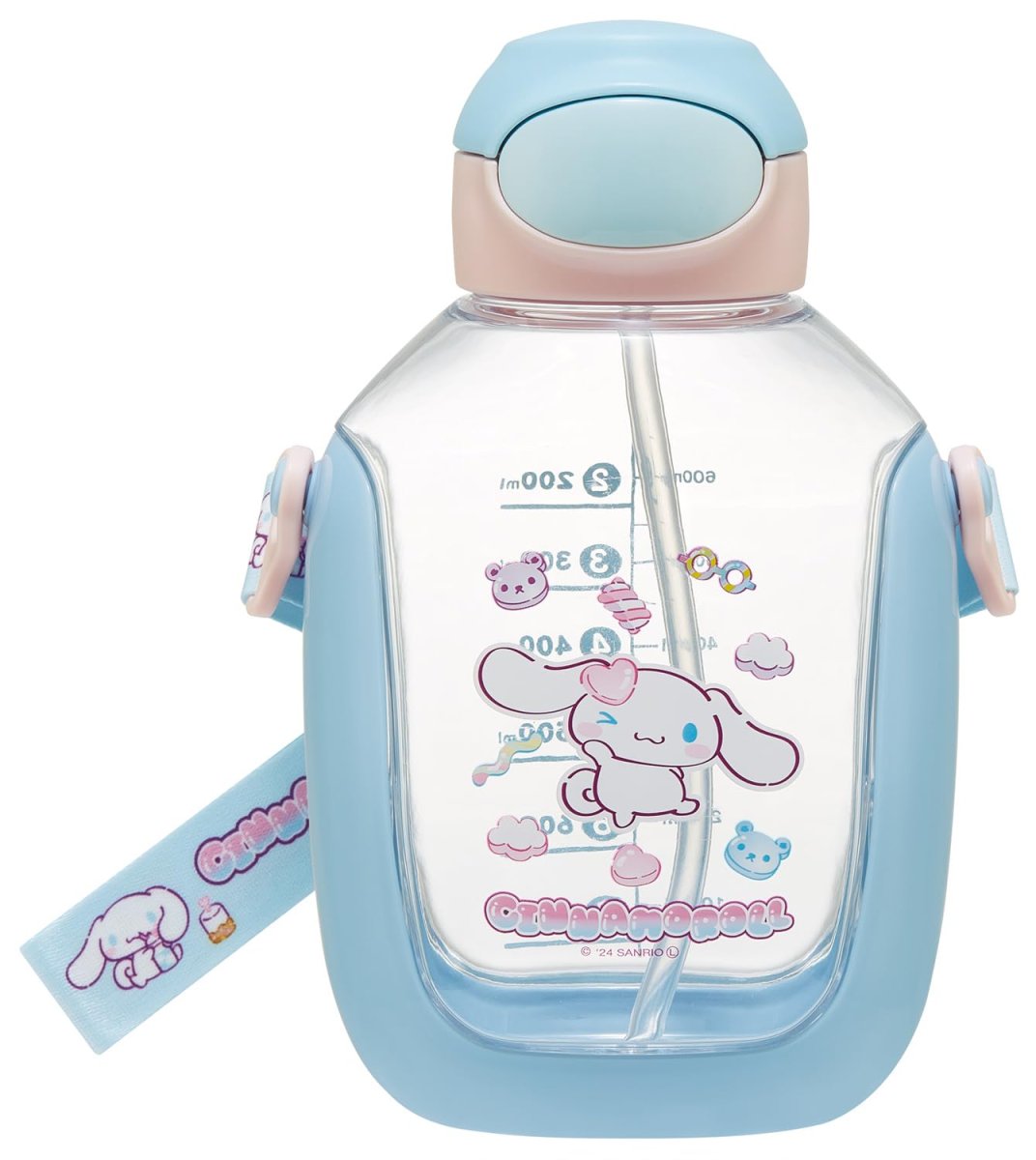 画像1: スケーター（Ｓｋａｔｅｒ） ワンプッシュ ストロー ボトル 水筒 ショルダーベルト付 ７８０ｍｌ サンリオ シナモロール マシュグミ ＰＤＳＨ８ＤＸ (1)