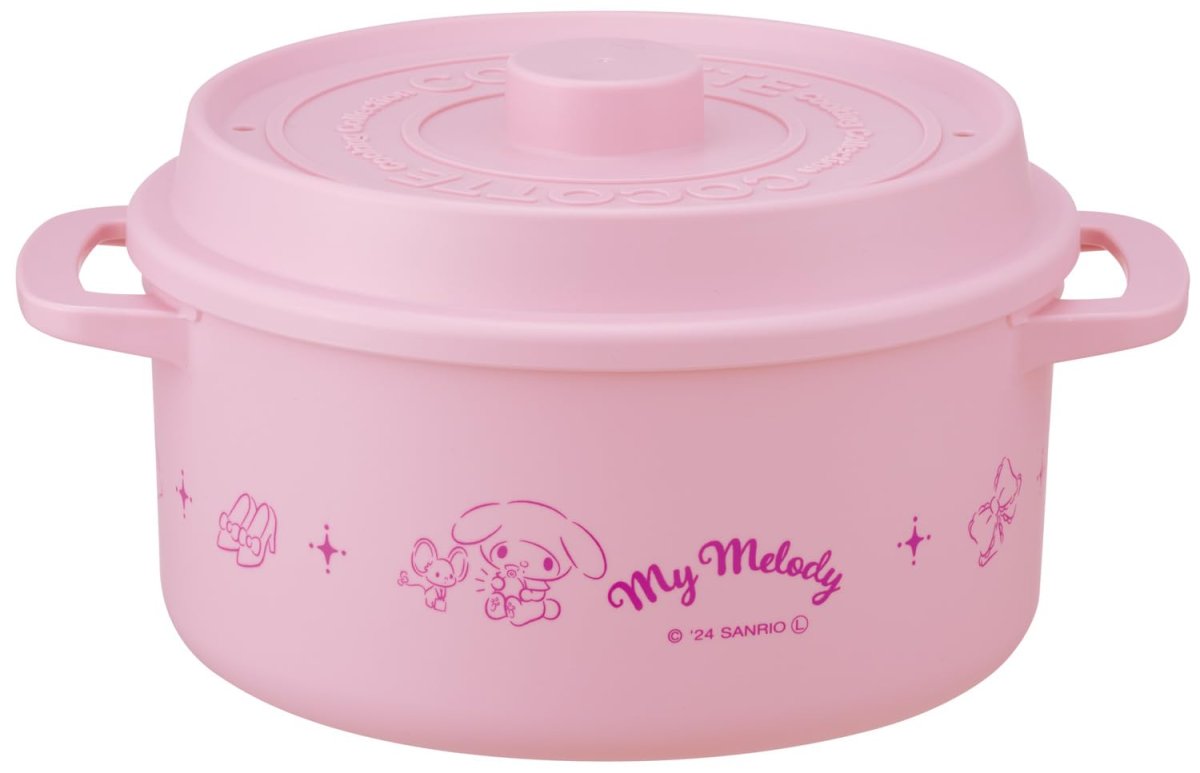 画像1: スケーター（Ｓｋａｔｅｒ） ココット風 電子レンジ鍋 ザル付 食洗器対応 １６００ｍｌ １８ｃｍ 日本製 サンリオ マイメロディ ＭＷＣＰ２?Ａ (1)