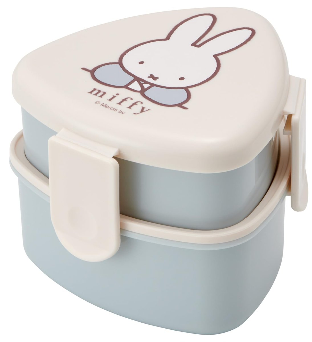 画像1: スケーター（Ｓｋａｔｅｒ） 三角 おにぎり ランチボックス ２段 ５００ｍｌ ミッフィー 抗菌 日本製 ＯＮＷＴ１ＡＧ６８２５２ (1)