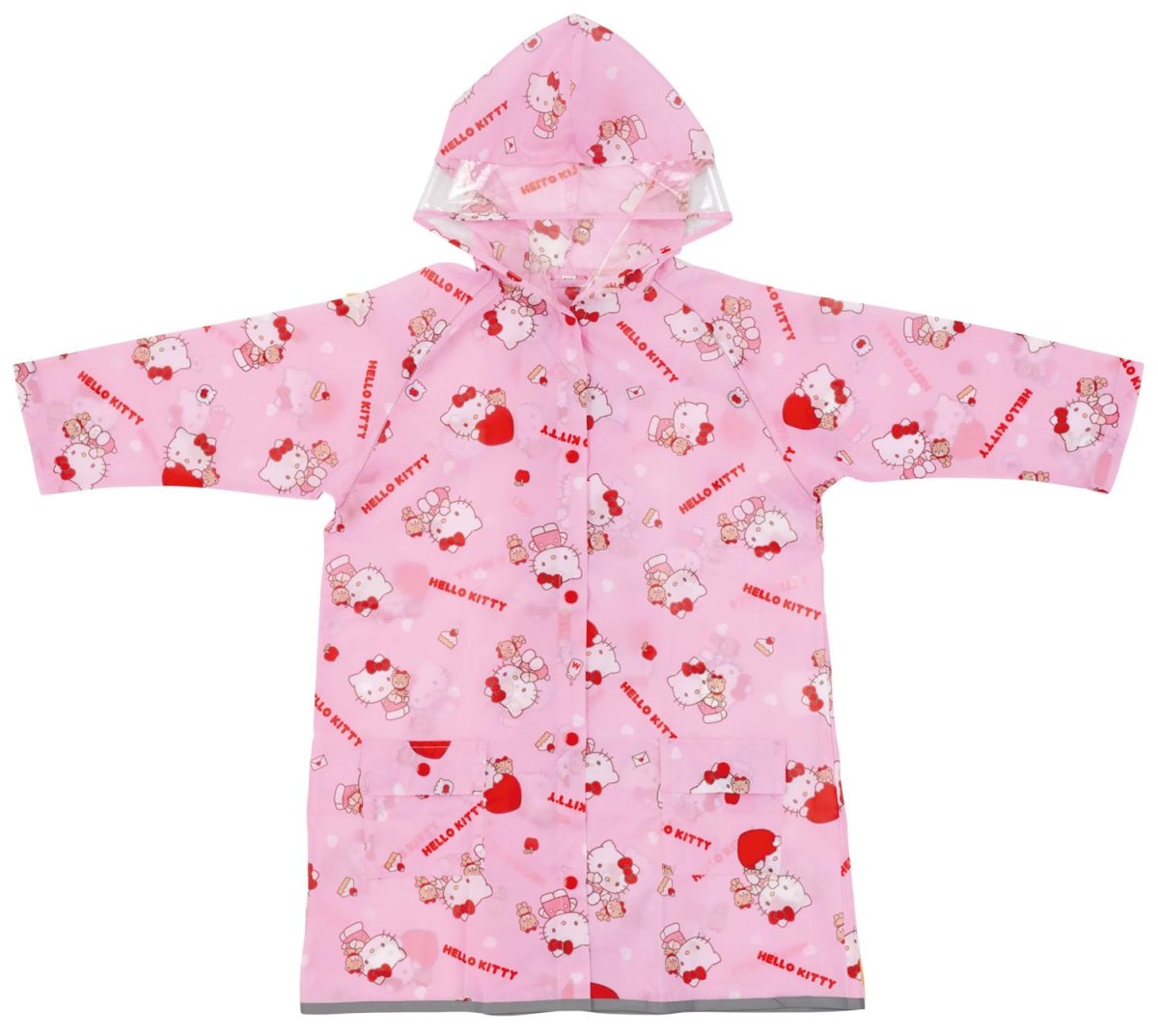 画像1: スケーター（Ｓｋａｔｅｒ） 子供用 レインコート ランドセル リュックを背負ったまま脱着できる 適応身長１１０?１２５ｃｍ キティ お友だち 女の子 ＲＡＣＯ１Ｍ (1)
