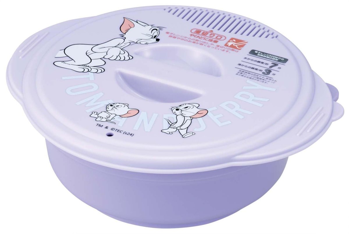 画像1: スケーター（Ｓｋａｔｅｒ） 電子レンジ調理用品 即席 ラーメンメーカー 湯切り口付 トムとジェリー フレンズ １．２Ｌ 日本製 ＵＤＲ１Ｎ?Ａ (1)