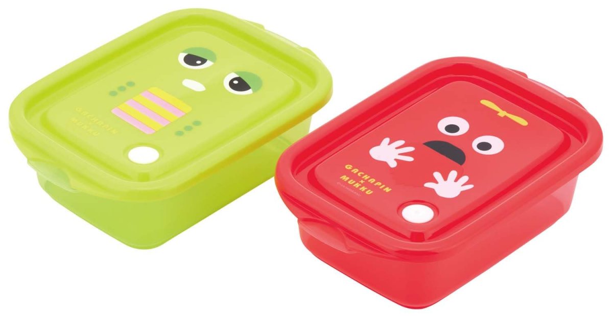 画像1: スケーター（Ｓｋａｔｅｒ） シール容器 ５００ｍｌ ２Ｐ 抗菌 保存容器 ガチャピン ムック おかず容器 日本製 ＦＣＮ２ＷＡＧ?Ａ (1)