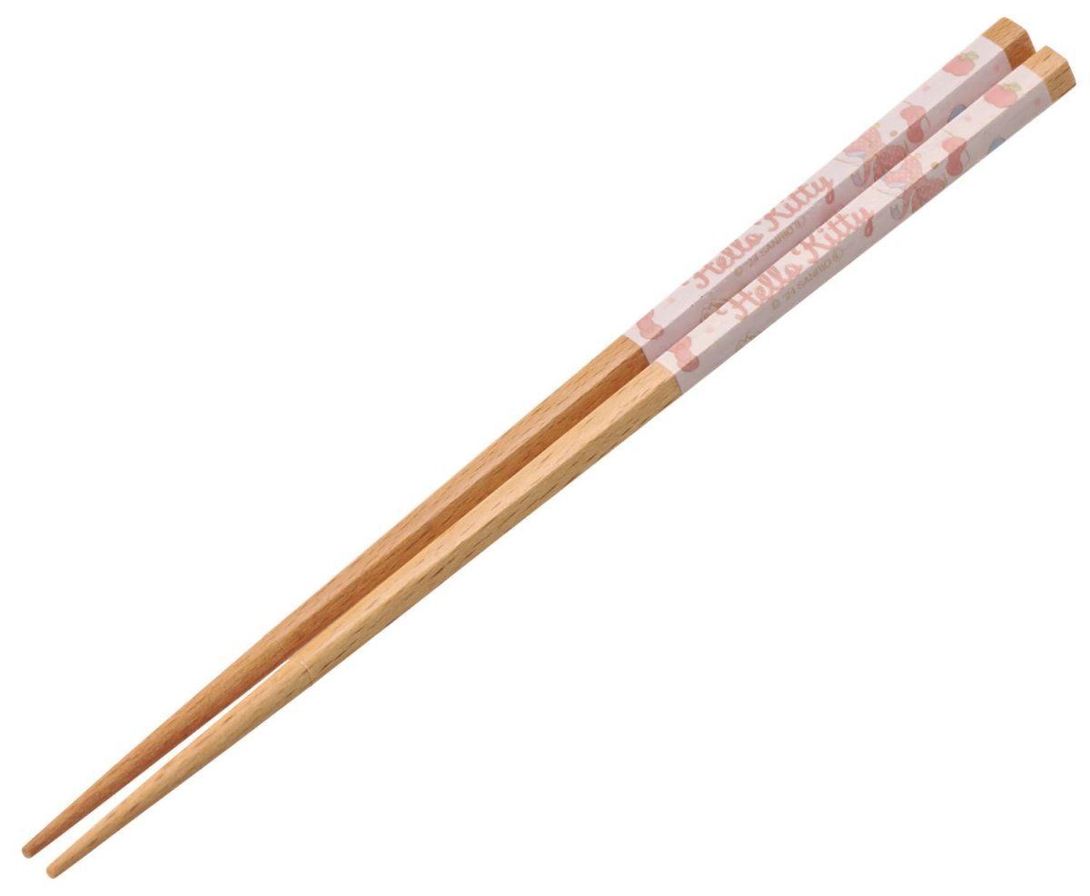 画像1: スケーター（Ｓｋａｔｅｒ） 箸 六角 ２１ｃｍ 木製 サンリオ ハローキティ ビッグリボン ＡＮＮＨＥ４?Ａ (1)