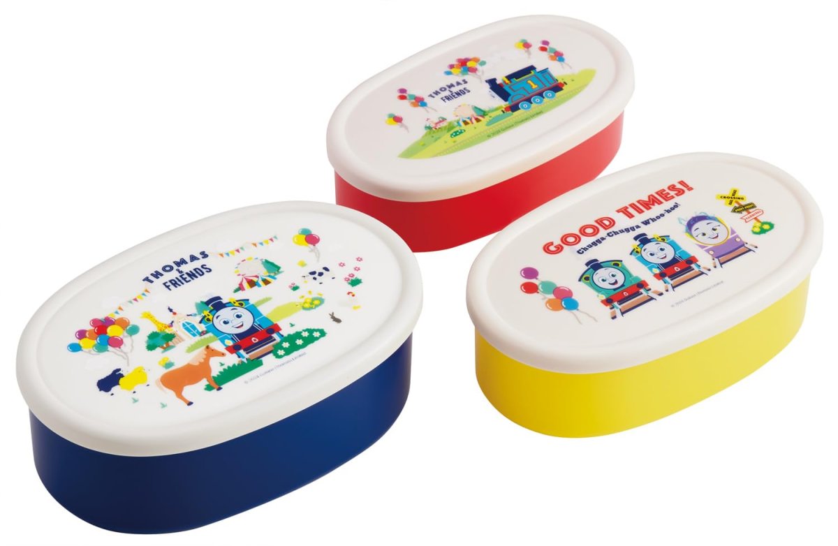 画像1: スケーター（Ｓｋａｔｅｒ） 弁当箱 抗菌 保存容器 ランチボックス ３個セット 日本製 きかんしゃトーマス 男の子 ＳＲＳ３ＳＡＧ?Ａ (1)