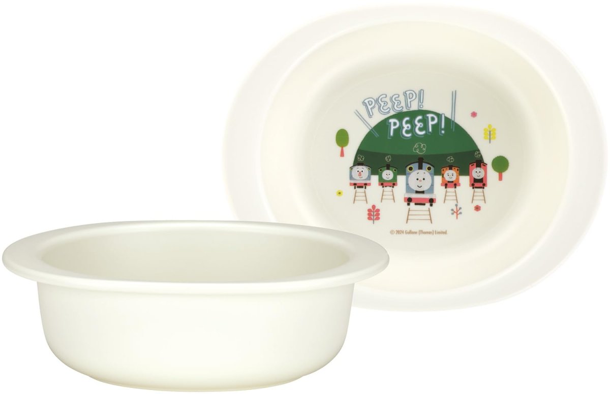 画像1: スケーター（Ｓｋａｔｅｒ） ベビー食器 小鉢 子供用 ５ヵ月頃? 抗菌 プラスチック製 ２９０ｍｌ 子供食器 子供 食器 きかんしゃトーマス×つむぱぱ ＸＰ２４ＡＧ (1)