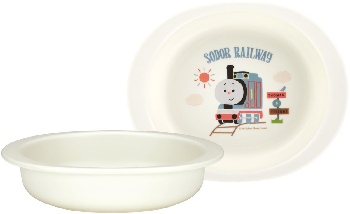 画像1: スケーター（Ｓｋａｔｅｒ） ベビー食器 小皿 子供用 ５ヵ月頃? 抗菌 プラスチック製 ２９０ｍｌ 子供食器 きかんしゃトーマス×つむぱぱ ＸＰ２５ＡＧ (1)