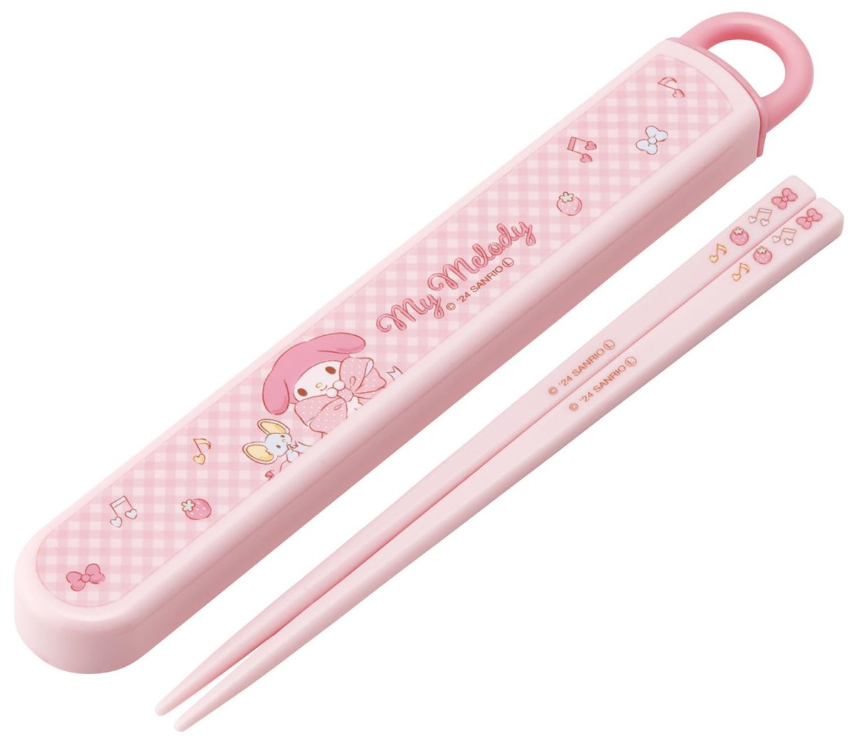 画像1: スケーター（Ｓｋａｔｅｒ） 箸 箸箱 セット 子供用 お弁当 １６．５ｃｍ 日本製 食洗機対応 スライド式 サンリオ マイメロディ ビッグリボン 女の子 ＡＢＳ２ＡＭＡＧ?Ａ (1)