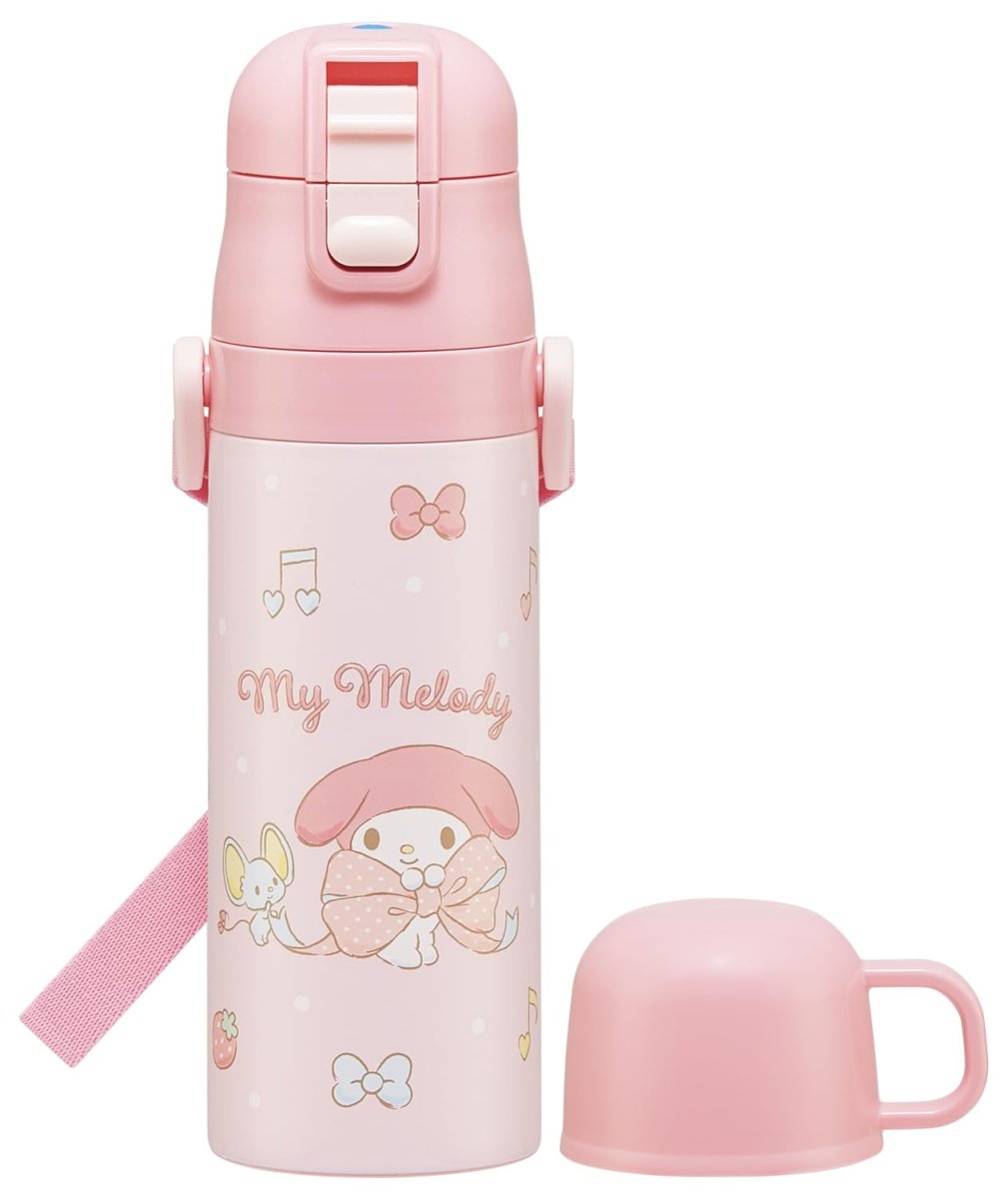 画像1: スケーター（Ｓｋａｔｅｒ） 水筒 子供用 ２ＷＡＹ 直飲み ４７０ｍｌ コップ飲み ４３０ｍｌ サンリオ マイメロディ ビッグリボン 女の子 ステンレス 保温保冷 軽量 ｗａｔｅｒｂｏｔｔｌｅ スポーツボトル キッズ こども 水瓶 ＳＫＤＣ４?Ａ (1)