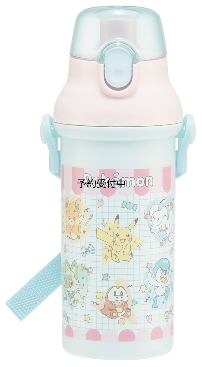 画像1: スケーター（Ｓｋａｔｅｒ） 水筒 子供用 直飲み ４８０ｍｌ プラスチック ワンタッチ 食洗機対応 日本製 ポケモン ポッピングアップ 女の子 ＰＳＢ５ＳＡＮＡＧ?Ａ (1)