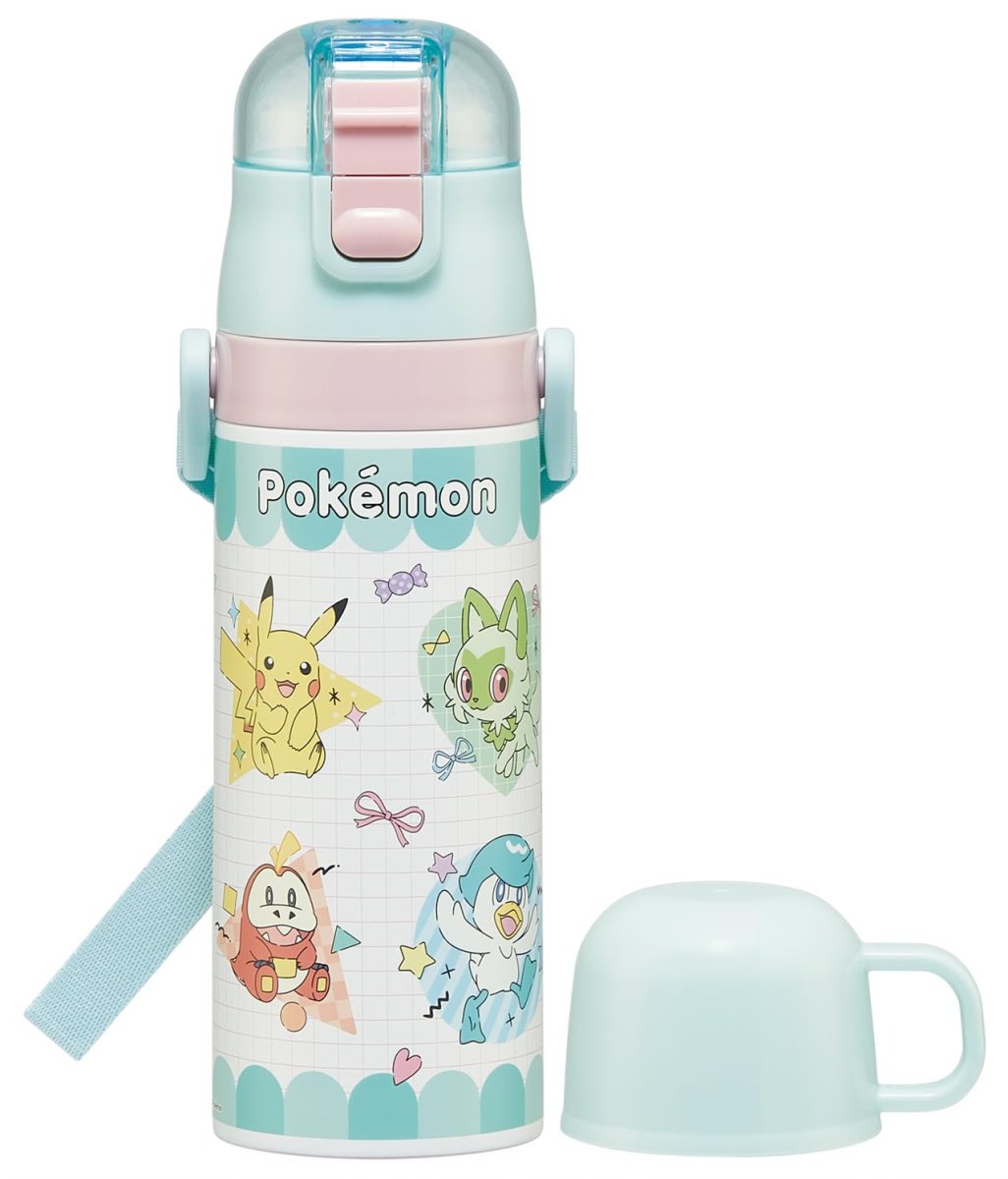 画像1: スケーター（Ｓｋａｔｅｒ） 水筒 子供用 ２ＷＡＹ 直飲み ４７０ｍｌ コップ飲み ４３０ｍｌ ポケモン ポッピングアップ 男の子 女の子 ステンレス 保温保冷 軽量 ｗａｔｅｒｂｏｔｔｌｅ スポーツボトル キッズ こども 水瓶 ＳＫＤＣ４?Ａ (1)