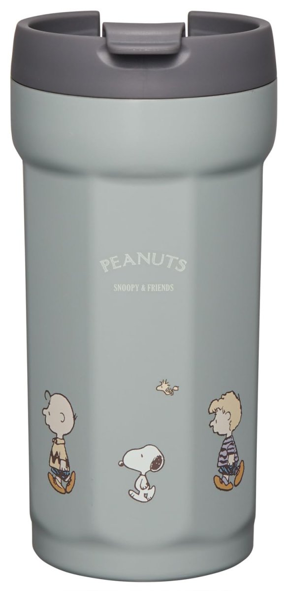 画像1: スケーター（Ｓｋａｔｅｒ） 八角形 蓋付き ステンレス タンブラー ３５０ｍｌ 保温 保冷 真空断熱 フラップロック スヌーピー ＳＭＶＯ４?Ａ (1)