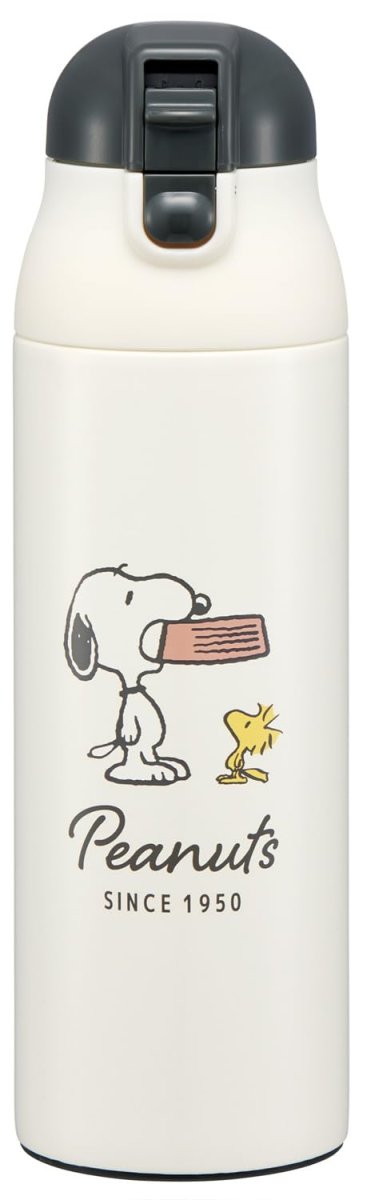 画像1: スケーター（Ｓｋａｔｅｒ） マグボトル ５００ｍｌ 保温 保冷 ステンレス 水筒 スヌーピー バッジ ＳＤＰＣ５?Ａ (1)