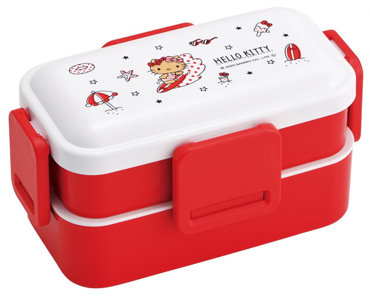 画像1: スケーター（ｓｋａｔｅｒ） 弁当箱 ふわっと盛れる ランチボックス ２段 ６００ｍｌ 日本製 サンリオ ハローキティ Ｓｕｍｍｅｒ Ｄａｙｓ 女の子 ＰＦＬＷ４?Ａ (1)