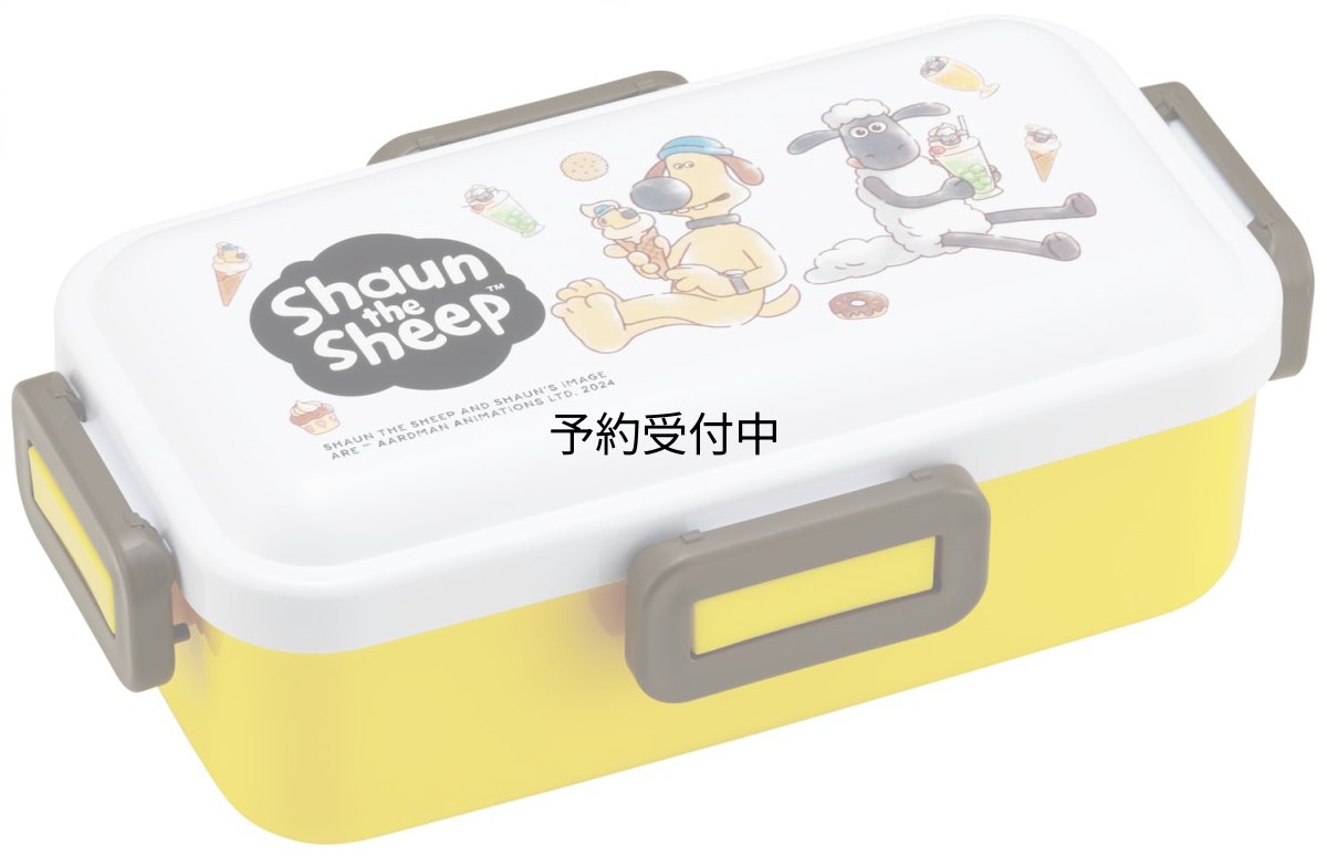 画像1: スケーター（Ｓｋａｔｅｒ） 弁当箱 ５３０ｍｌ １段 女性 日本製 汁漏れしにくい４点ロック ランチボックス 食洗機対応 レンジ対応 ひつじのショーン ＰＦＬＢ６ＡＧ?Ａ (1)