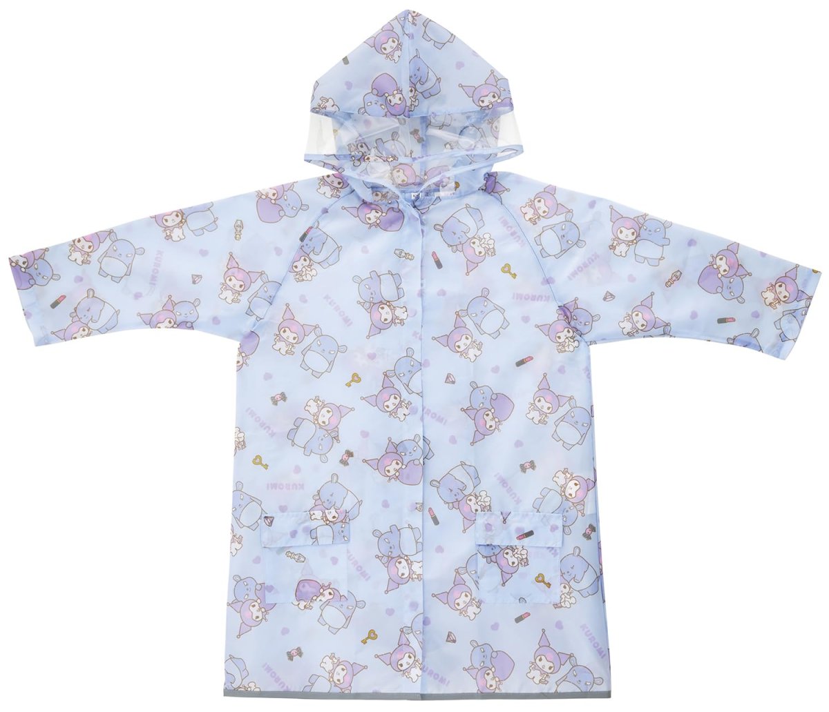 画像1: スケーター（Ｓｋａｔｅｒ） レインコート キッズ 子供用 ランドセル リュックを背負ったまま脱着できる 適応身長 １１０?１２５ｃｍ サンリオ クロミ お友だち 女の子 ＲＡＣＯ１Ｍ (1)