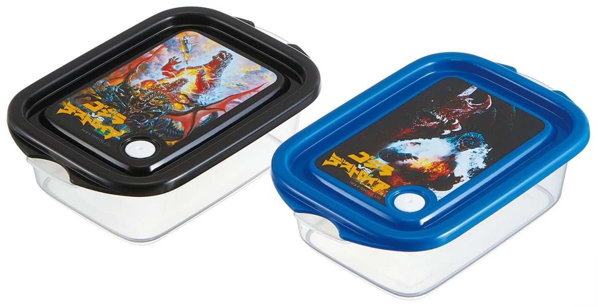 画像1: スケーター（Ｓｋａｔｅｒ） シール容器 保存容器 おかず容器 ５００ｍｌ 抗菌 日本製 ２Ｐ ゴジラ １９９５ ＦＣＮ２ＷＡＧ?Ａ (1)