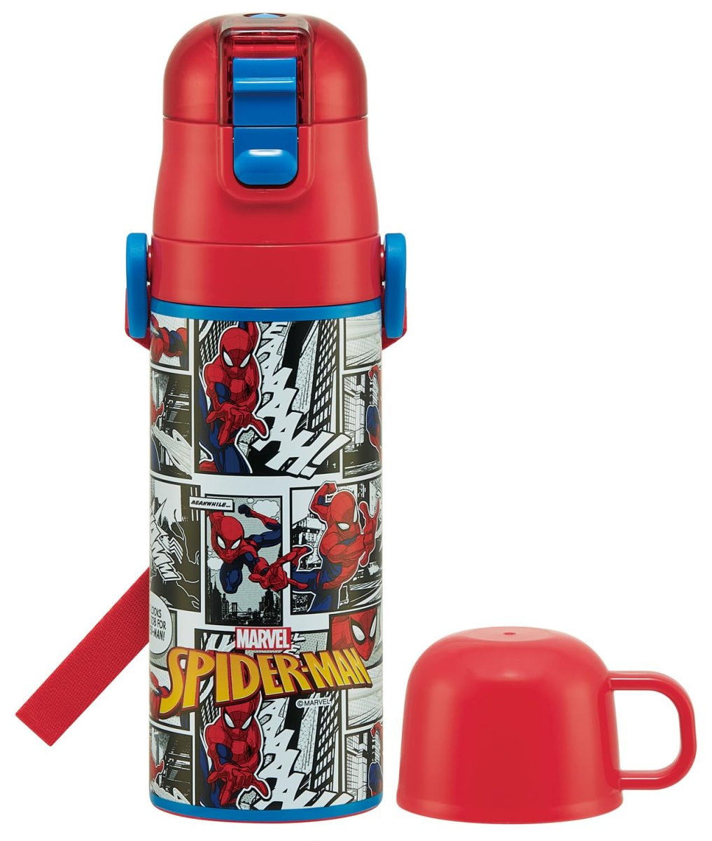 画像1: スケーター（Ｓｋａｔｅｒ） 水筒 子供用 ２ＷＡＹ 直飲み ４７０ｍｌ コップ飲み ４３０ｍｌ スパイダーマン ２５ 男の子 ステンレス 保温保冷 軽量 ｗａｔｅｒｂｏｔｔｌｅ スポーツボトル キッズ こども 水瓶 ＳＫＤＣ４?Ａ (1)