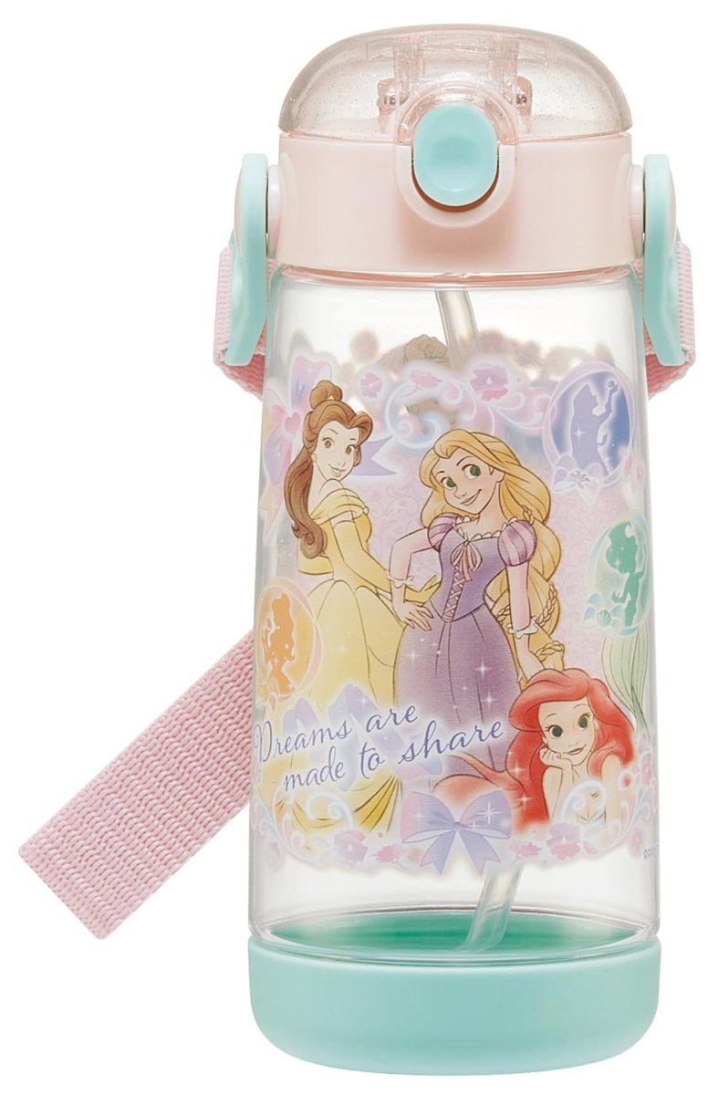 画像1: スケーター（Ｓｋａｔｅｒ） 子供用 ストロー付 水筒 クリアボトル ４８０ｍｌ ワンタッチ シリコーン ディズニー プリンセス ２５ 女の子 ＰＤＳＨ５?Ａ (1)