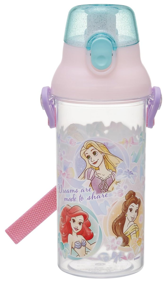 画像1: スケーター（Ｓｋａｔｅｒ） 子供用 クリア 水筒 ４８０ｍｌ プラスチック製 クリアボトル 子供用 日本製 ディズニー プリンセス ２５ 女の子 ＰＳＢ５ＴＲ６９００６ (1)